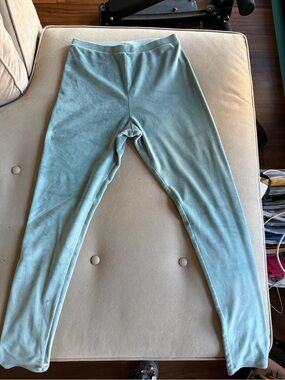 Victoria's Secret Mint Green Velvet Leggings